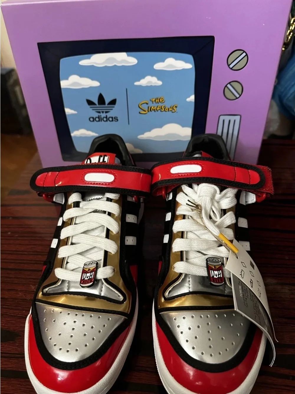 Adidas X The Simpsons Forum 84 Low Simpsons Duff Beer H05801 (U.S Men Size 7) - Picture 3 of 11